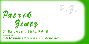 patrik zintz business card
